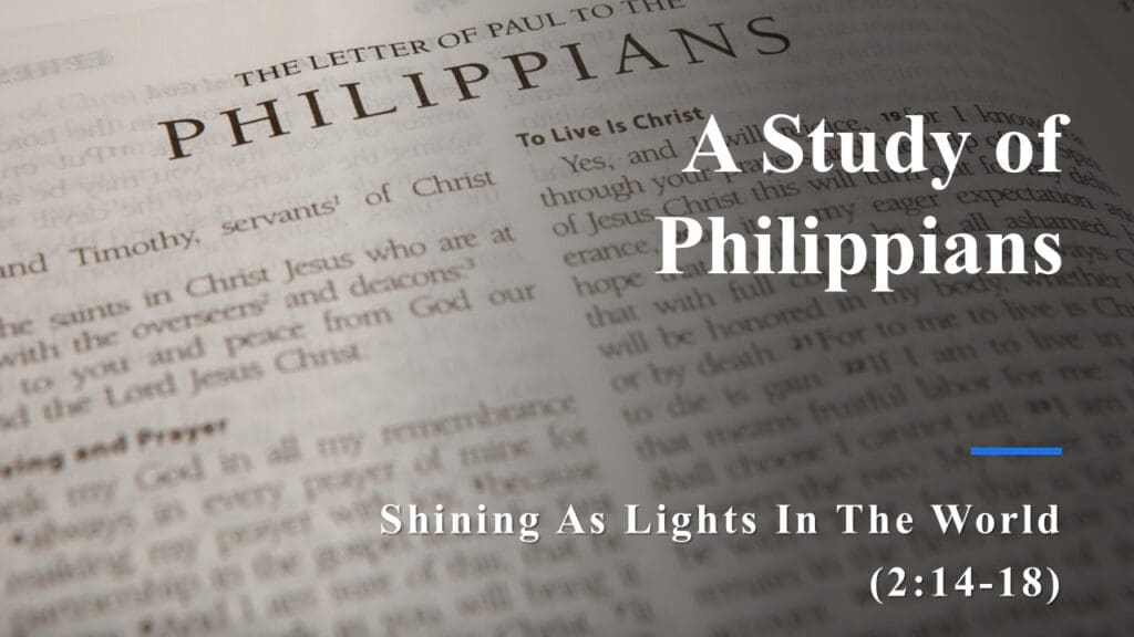 Shining As Lights in the World